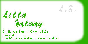 lilla halmay business card